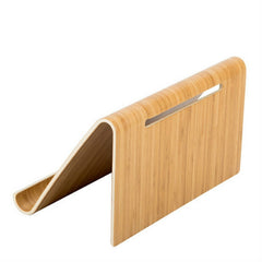 Soporte de escritorio para tableta de teléfono móvil de bambú