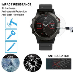 Película de vidrio templado 0,2 mm 9H 2.15D para Garmin Fenix 5