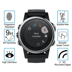 Película de vidrio templado de 0,2 mm 9H 2.15D para Garmin Fenix 5S