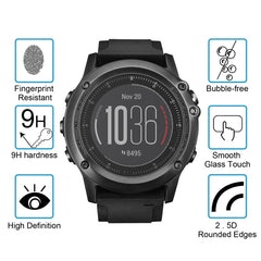 Película de vidrio templado para reloj inteligente de 2 piezas para Garmin Fenix 3 HR