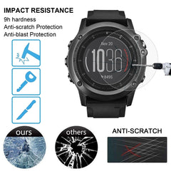 Película de vidrio templado para reloj inteligente de 2 piezas para Garmin Fenix 3 HR