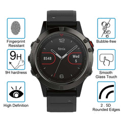 Película de vidrio templado 9H de 2 piezas de 0,2 mm para Garmin Fenix 5