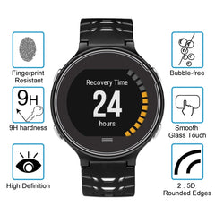 Película de vidrio templado de dureza superficial 9H de 2 piezas de 0,2 mm para Garmin Forerunner 630