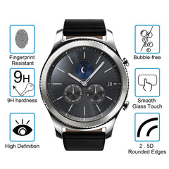 Película de vidrio templado para reloj inteligente de 2 piezas para Samsung Gear S3