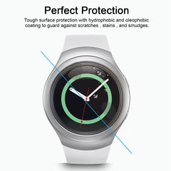 Película de vidrio templado para reloj inteligente de 2 piezas para Samsung Gear S2