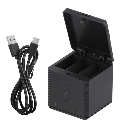 Caja de cargador de carcasa de baterías triples USB RUIGPRO
