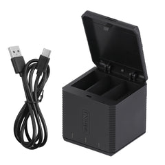 Caja de cargador de carcasa de baterías triples USB RUIGPRO
