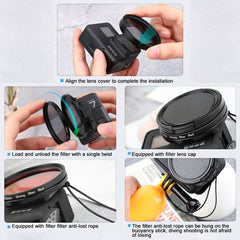 RUIGPRO para GoPro HERO 7/6/5 Filtro de lent...