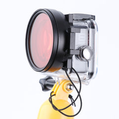 Para GoPro HERO8 58 mm Filtro de lente de color Estuche impermeable