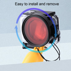 Para GoPro HERO8 58 mm Filtro de lente de color Estuche impermeable