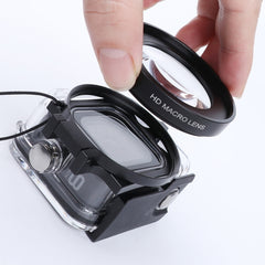 Estuche impermeable con lente macro 58 mm 16X para GoPro HERO8