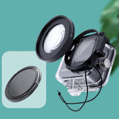 Estuche impermeable con lente macro 58 mm 16X para GoPro HERO8