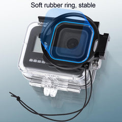 Funda impermeable con anillo adaptador de filtro de 58 mm para GoPro HERO8