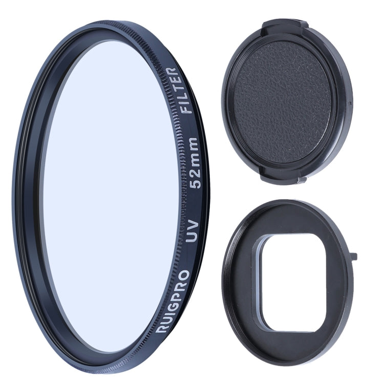 RUIGPRO para GoPro HERO10 Negro / HERO9 Negro 52mm Filtro de Lente UV
