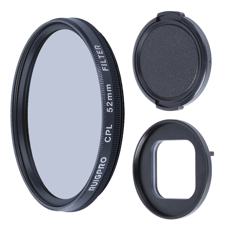RUIGPRO para GoPro HERO10 Negro / HERO9 Negro 52mm Filtro de Lente CPL