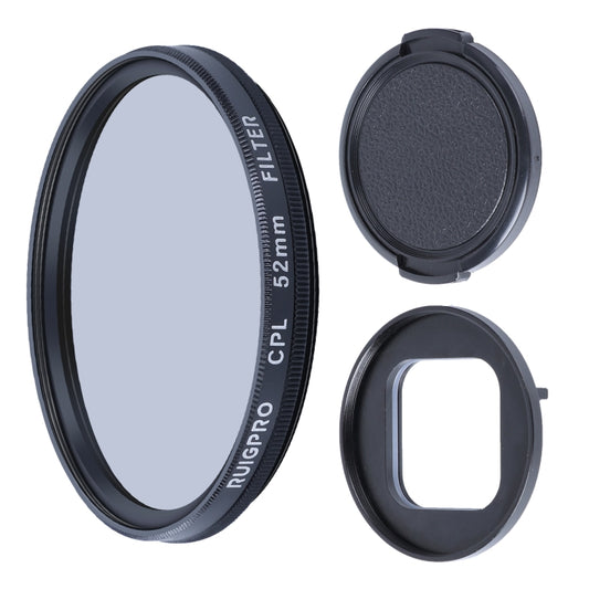 RUIGPRO para GoPro HERO10 Negro / HERO9 Negro 52mm Filtro de Lente CPL