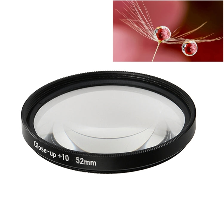 Cámara de acción deportiva Filtro de primer plano de lente macro profesional de 52 mm 10X para GoPro HERO5