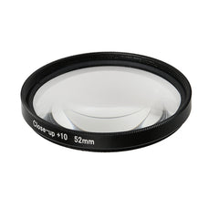 Cámara de acción deportiva Filtro de primer plano de lente macro profesional de 52 mm 10X para GoPro HERO5