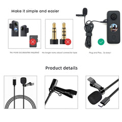 Para micrófono de grabación Insta360 ONE X2 ...