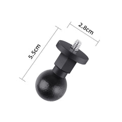 Adaptador de cabeza esférica ABS con tornillo de 25 mm y 1/4 de pulgada
