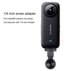 Adaptador de cabeza esférica ABS con tornillo de 25 mm y 1/4 de pulgada