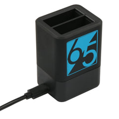Cargador de baterías duales con cable USB-C ...