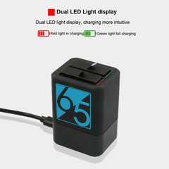Cargador de baterías duales con cable USB-C ...