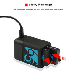 Cargador de baterías duales con cable USB-C ...