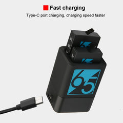 Cargador de baterías duales con cable USB-C ...