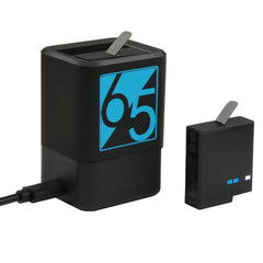 Cargador de baterías duales con cable USB-C ...