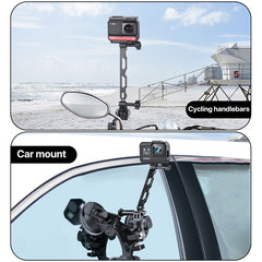 Extensor de agarre de brazo de extensión de aluminio de 18 cm para GoPro