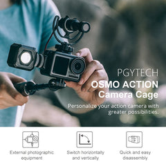 PGYTECH Cámara deportiva Rabbit Cage Accesorio Vlog para DJI Osmo Action