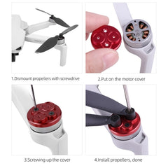 Cubierta protectora de metal para motor Sunnylife de 4 piezas para DJI Mini 2