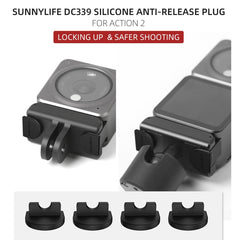 Hebilla de bloqueo antiliberación de silicona de 4 piezas para DJI Action 2