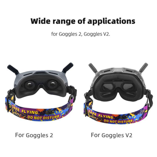 Diadema colorida con graffiti fijada para gafas DJI Aavta