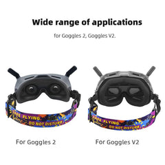 Diadema colorida con graffiti fijada para gafas DJI Aavta