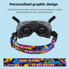 Diadema colorida con graffiti fijada para gafas DJI Aavta