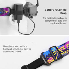 Diadema colorida con graffiti fijada para gafas DJI Aavta