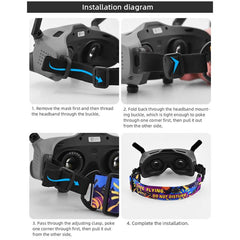 Diadema colorida con graffiti fijada para gafas DJI Aavta