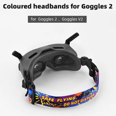 Diadema colorida con graffiti fijada para gafas DJI Aavta