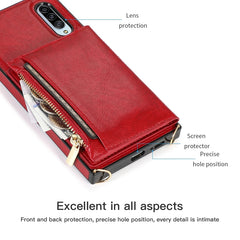 Funda cuadrada con cremallera para billetera...