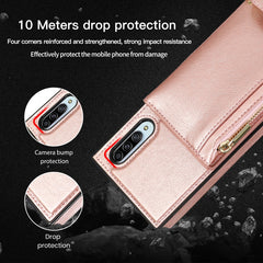 Funda cuadrada con cremallera para billetera...