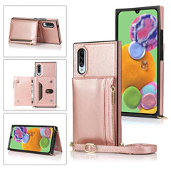 Funda cuadrada con cremallera para billetera...