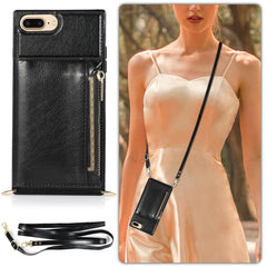 Funda cuadrada con cremallera para billetera...