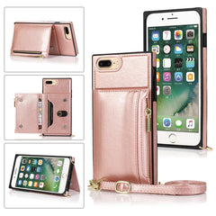 Funda cuadrada con cremallera para billetera...