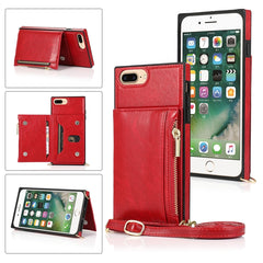 Funda cuadrada con cremallera para billetera...