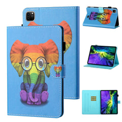 Estuche de cuero con tapa horizontal con cos...