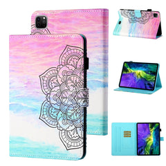 Estuche de cuero con tapa horizontal con cos...