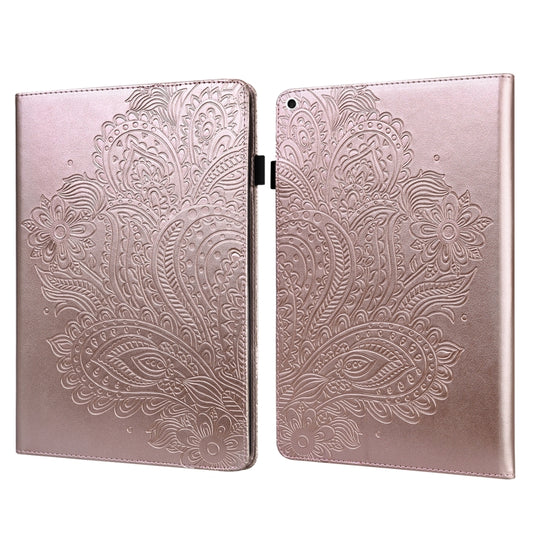 Patrón en relieve de pavo real TPU + PU Estu...