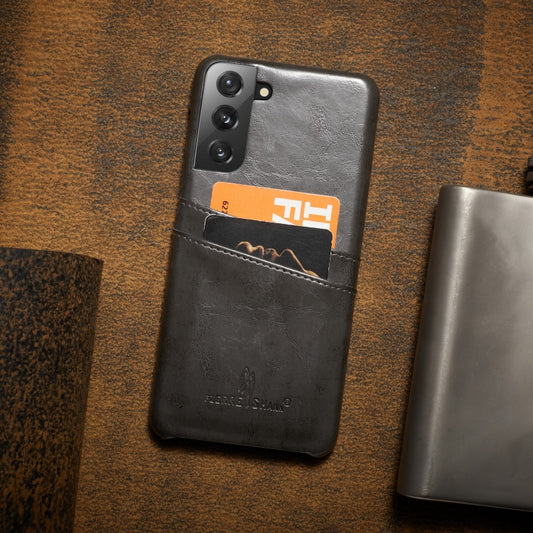 Funda trasera de cuero con textura de cera d...